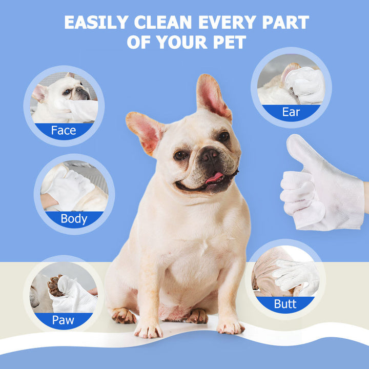 Pet Cleaning Wipes Gloves