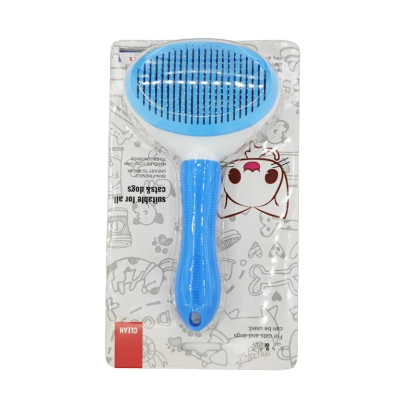 Pet Grooming Comb with Self-Cleaning