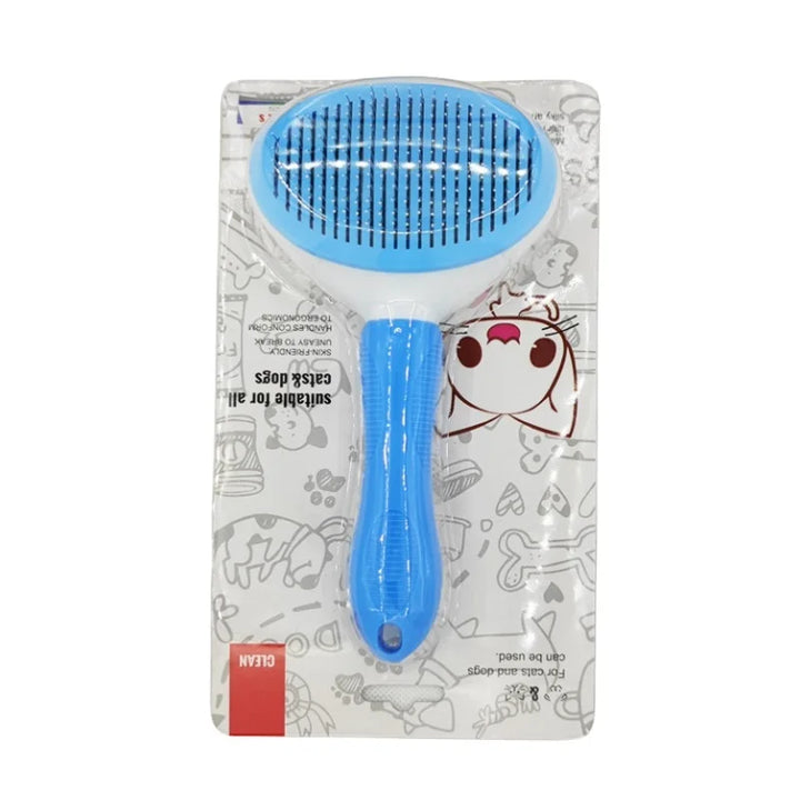 Pet Grooming Comb with Self-Cleaning