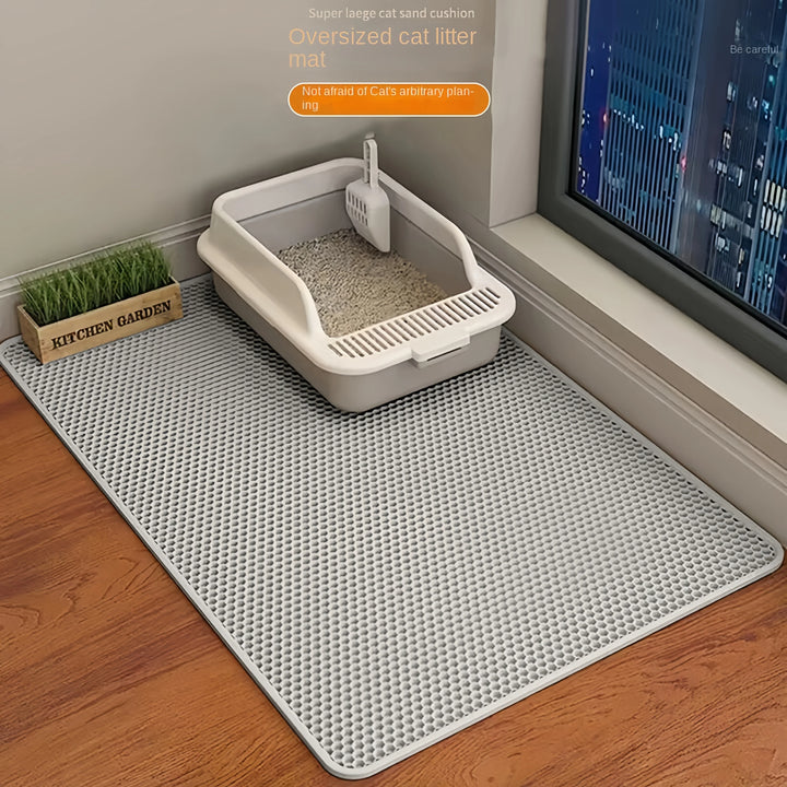 Pet Litter Box Mat with Non-Slip Design