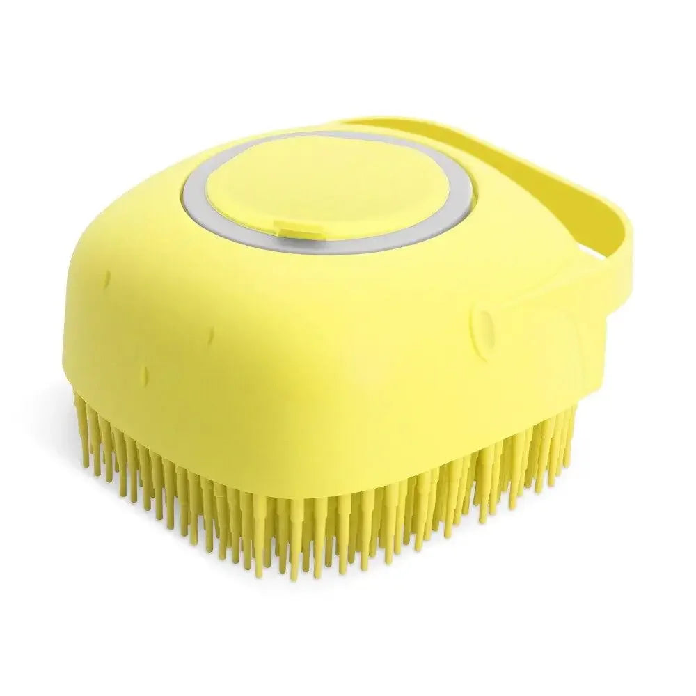 Pet Yellow Shampoo Brush for Dogs 