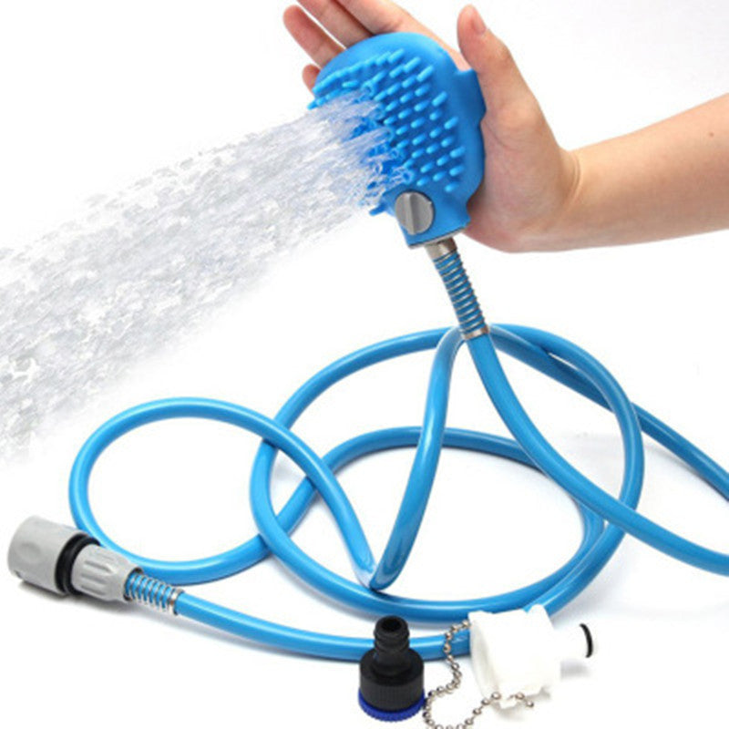 Pet bathing tool with shower sprayer