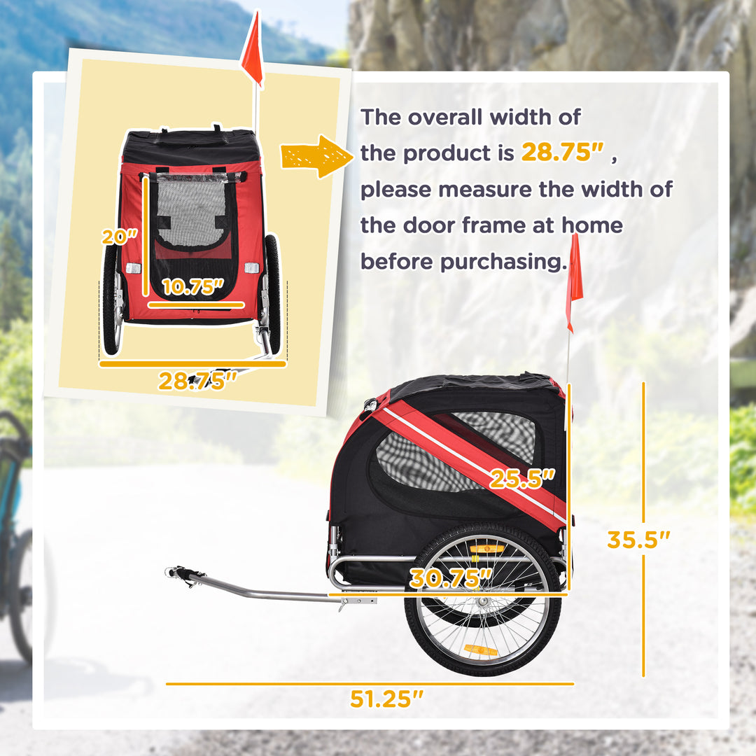 Pet bike carrier with wheels