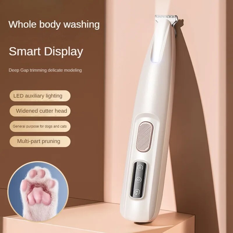 Pet grooming tool with smart display 