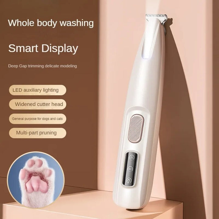 Pet grooming tool with smart display 