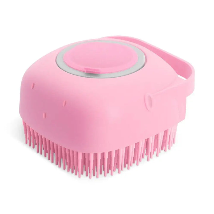 Pink Pet Shampoo Brush For Dogs 