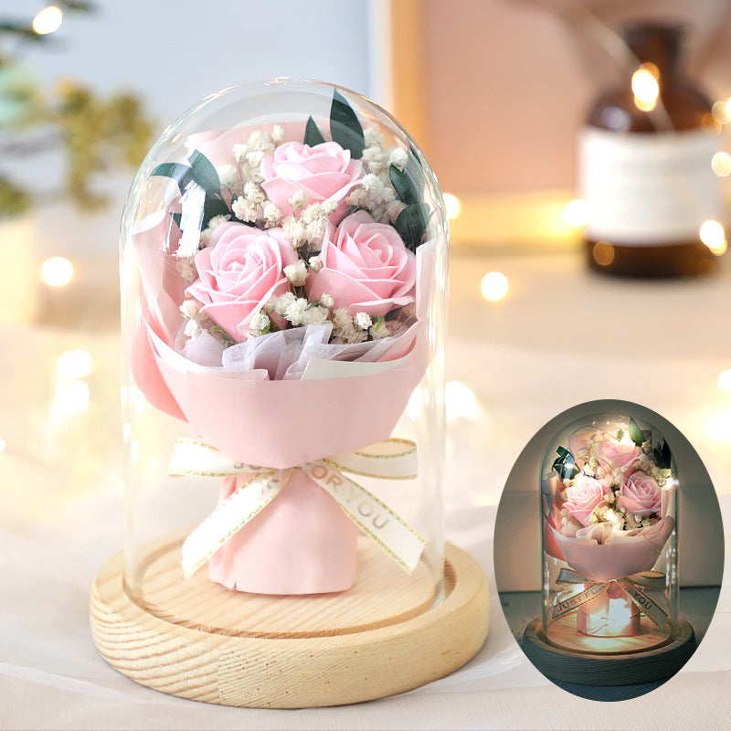 Pink Rose Glass Cover