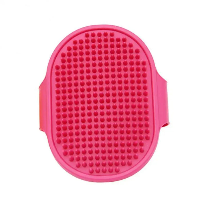 Pink Silicone Washing Glove For Dogs 