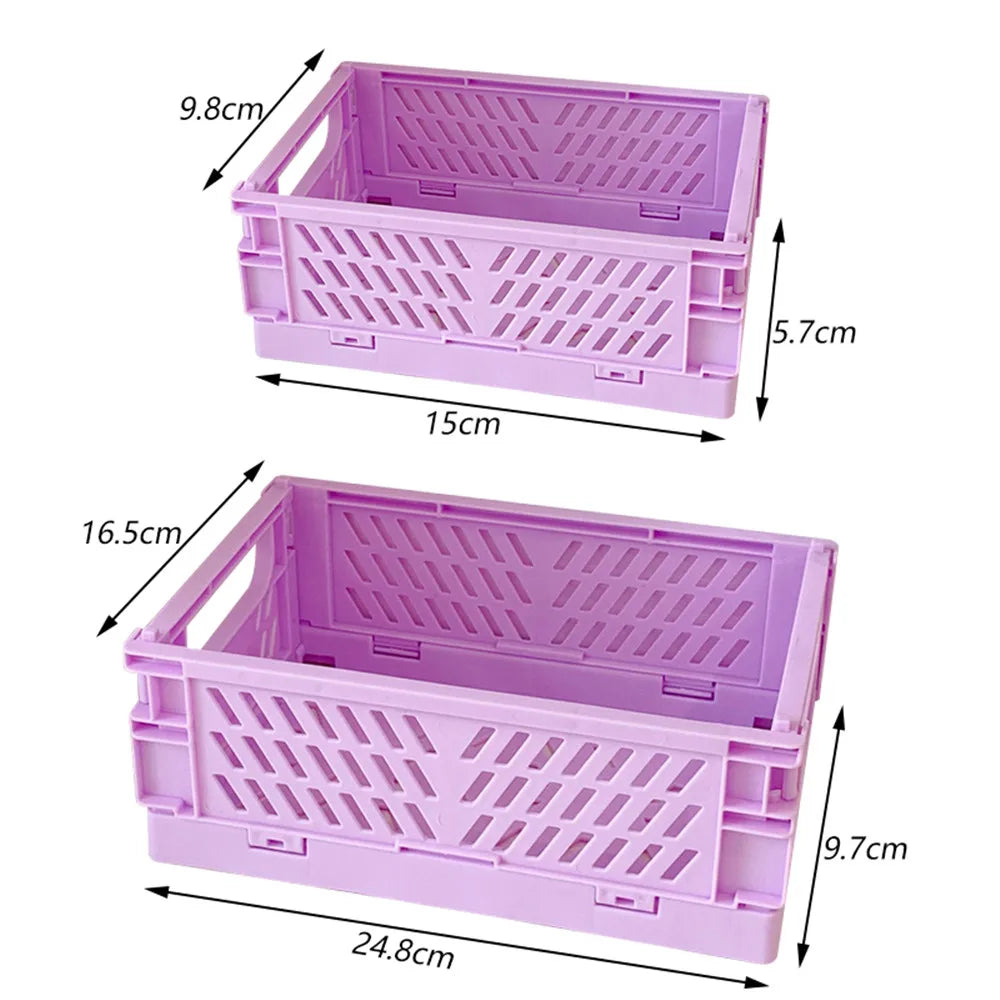 Plastic Folding Basket for Desk Organization