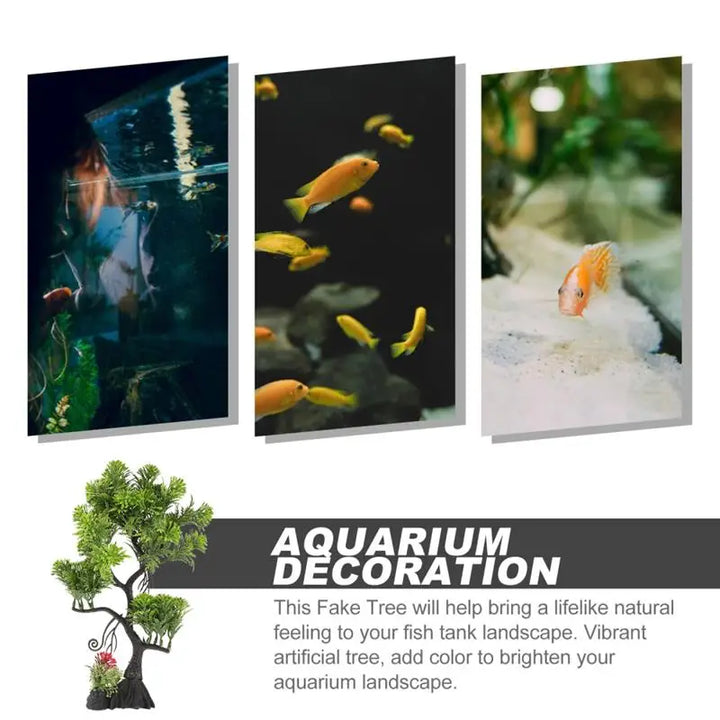 Plastic aquarium tree for aquascaping designs.