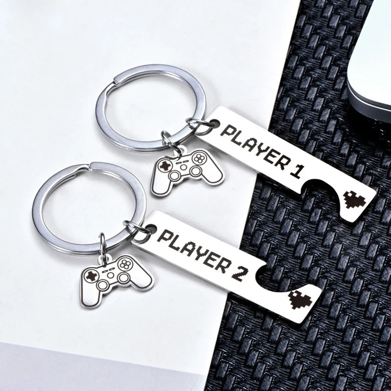 Player 1 Player 2 keychain set