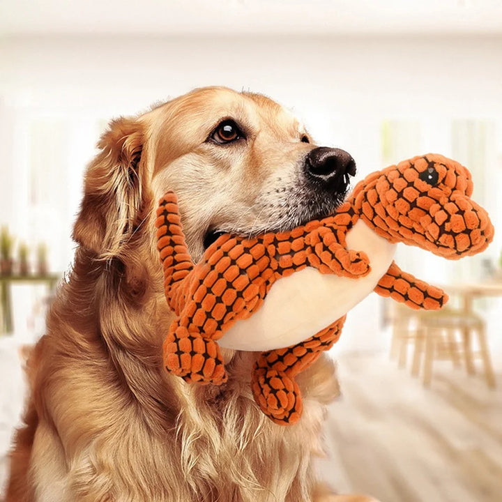 Plush Dinosaur Dog Chew Toy
