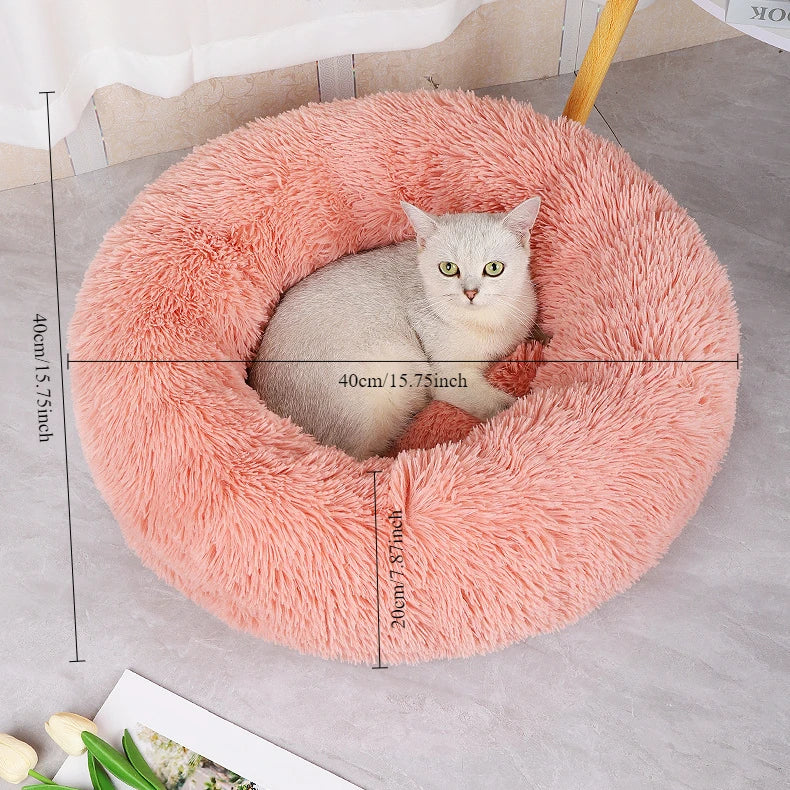 Plush Pet Bed Round Nest