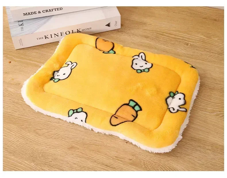 Plush Squirrel Pet Bed in yellow color 
