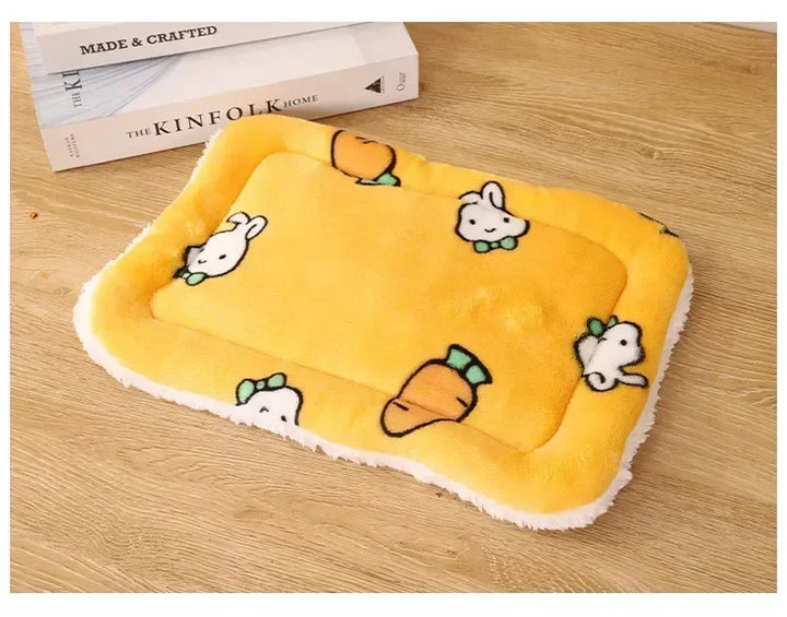 Plush Squirrel Pet Bed in yellow color 
