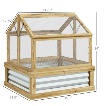 Polycarbonate cold frame flower planter