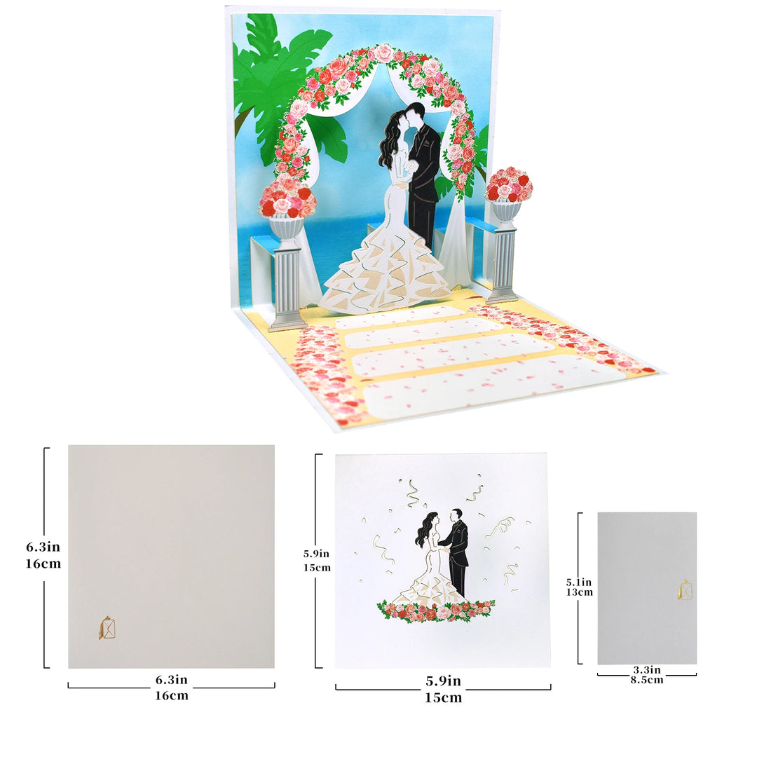 Pop-up wedding love message card