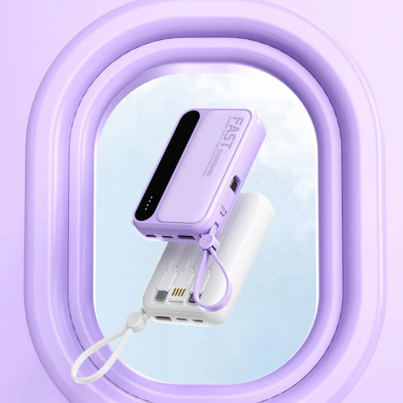 Portable Charger With Cables