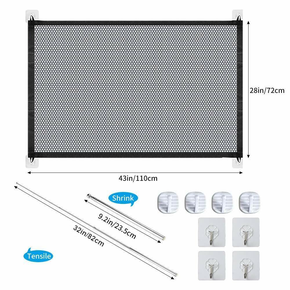 Portable baby gate mesh for doors