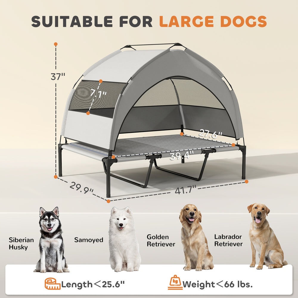 Portable raised pet cot outdoor