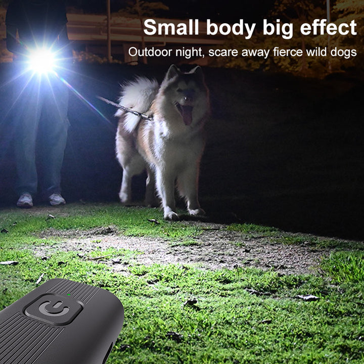 Portable ultrasonic bark control device for dog training