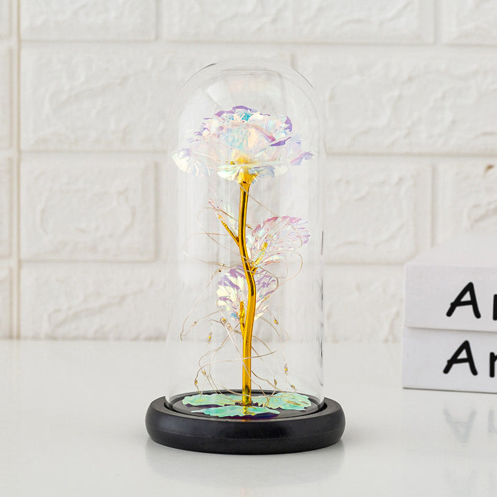 Preserved flower glass display