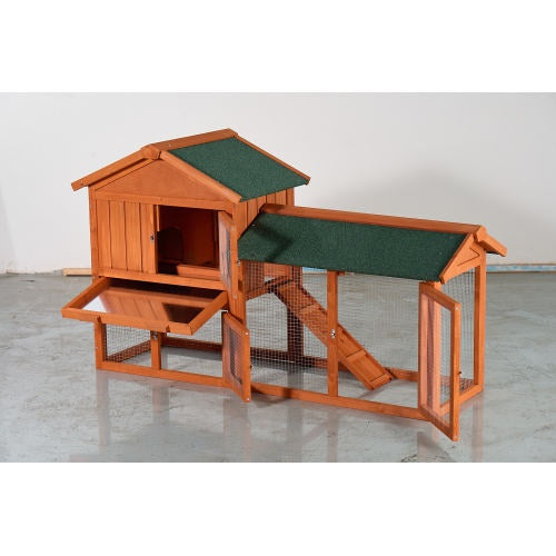 Pull out tray wooden rabbit house