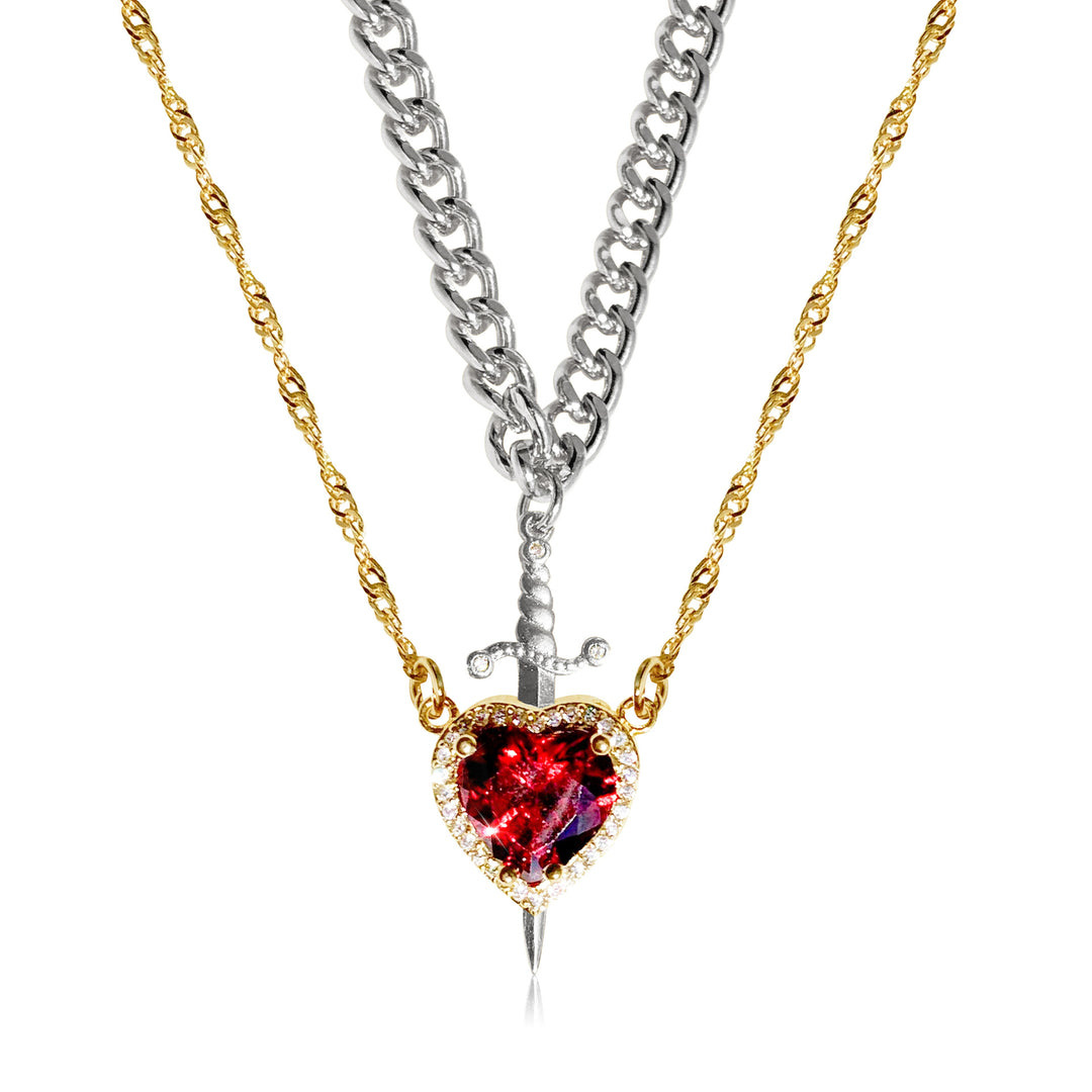Punk Heart Necklace 