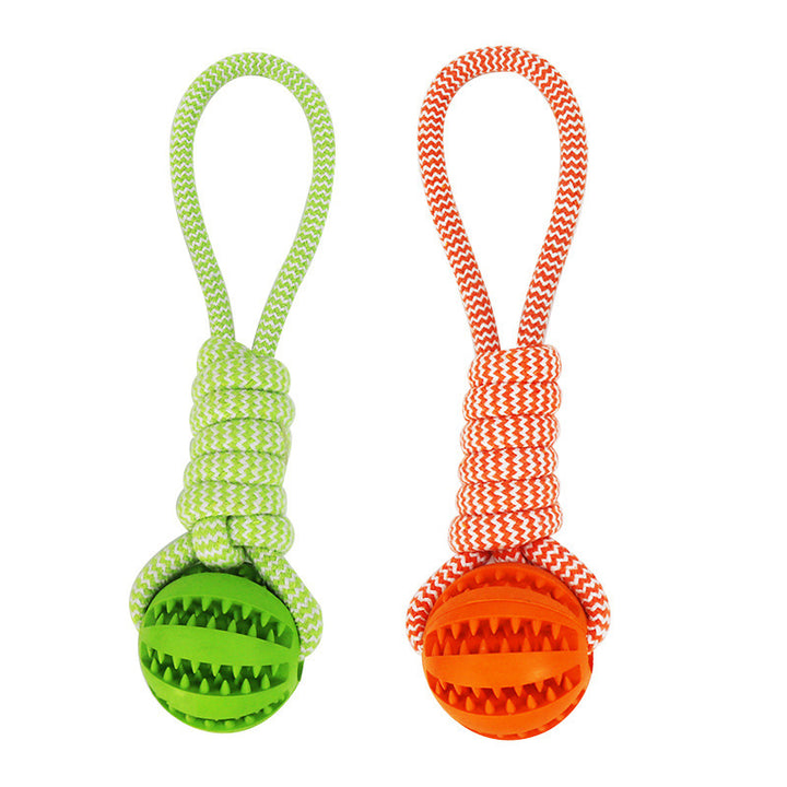 Puppy chewing toy with hemp rope