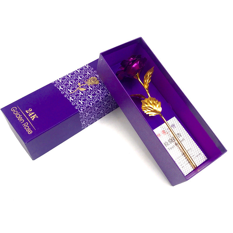 Purple 24K Gold Rose