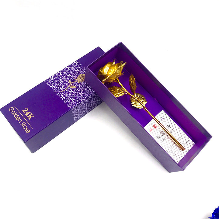 Purple Gold Rose Flower