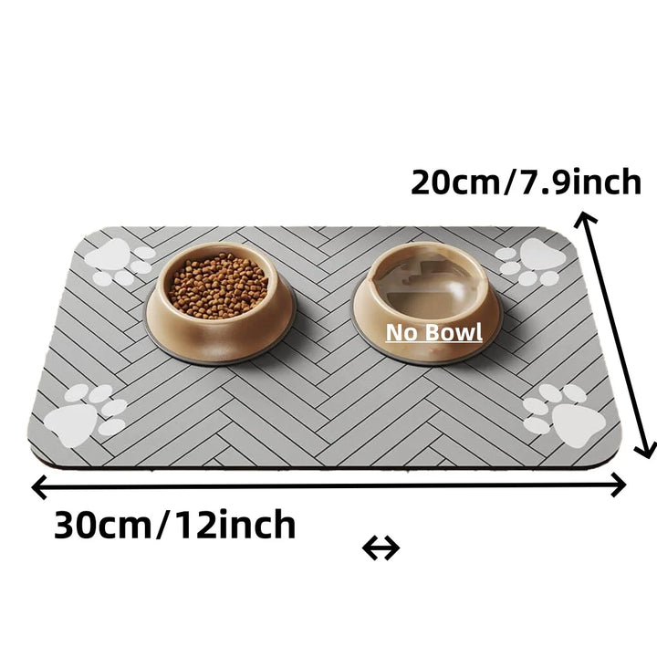 Quick Dry Pet Food Bowl Mat