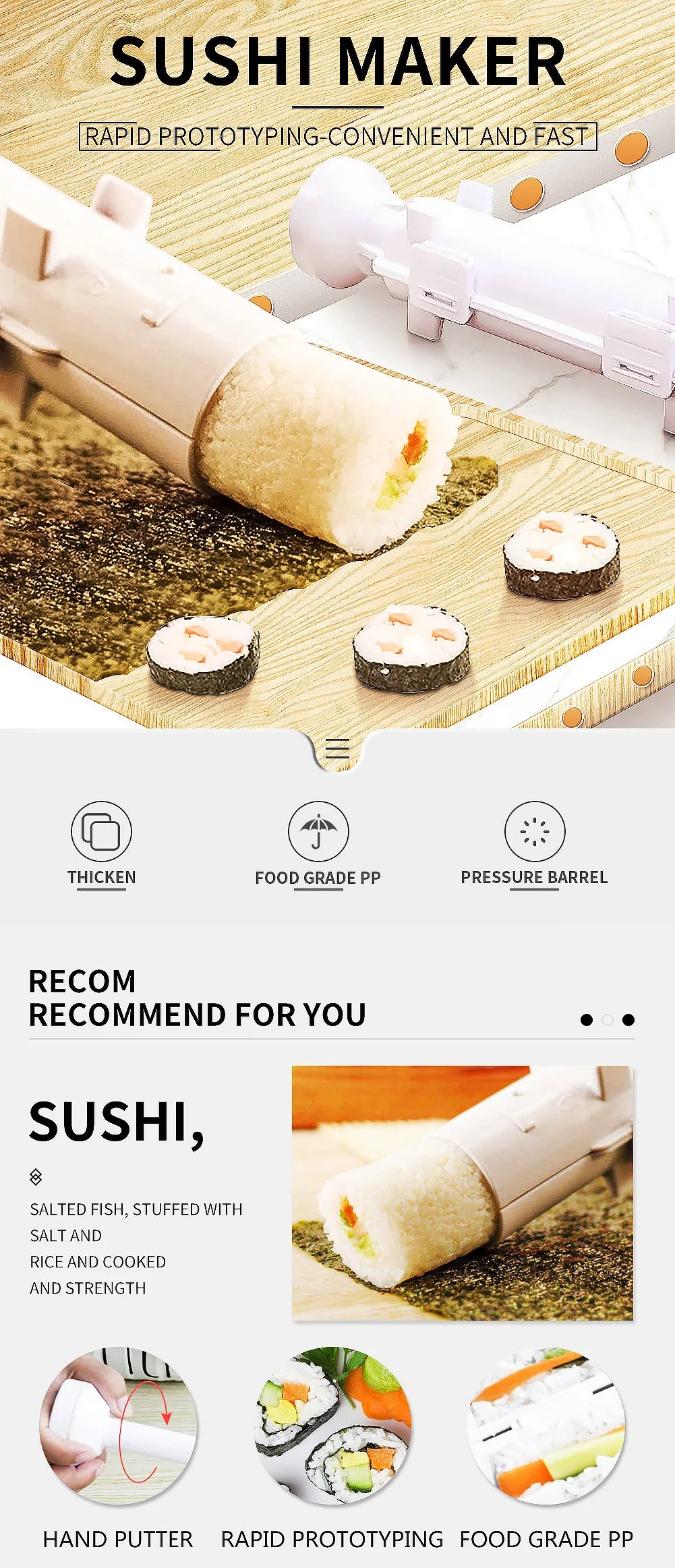 Quick Sushi Roller Making Tool