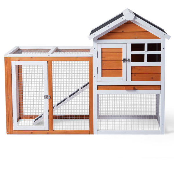 Rabbit chicken cage with ladder