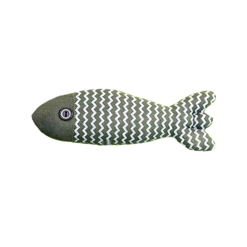 Random color pet mint fish toy with soft fabric