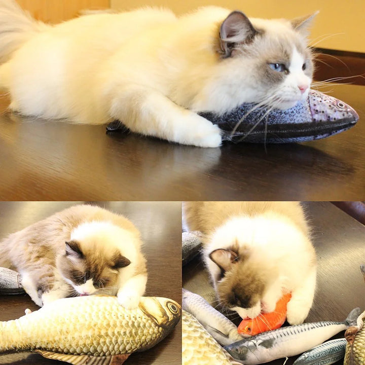 Realistic Fish Cat Pillow