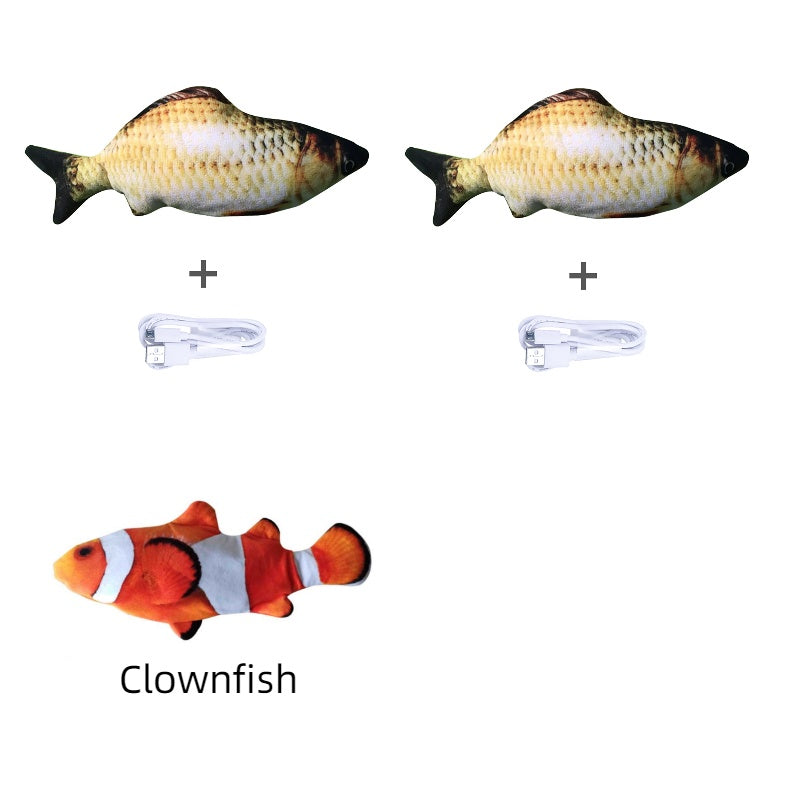 Realistic floppy fish cat toy no catnip