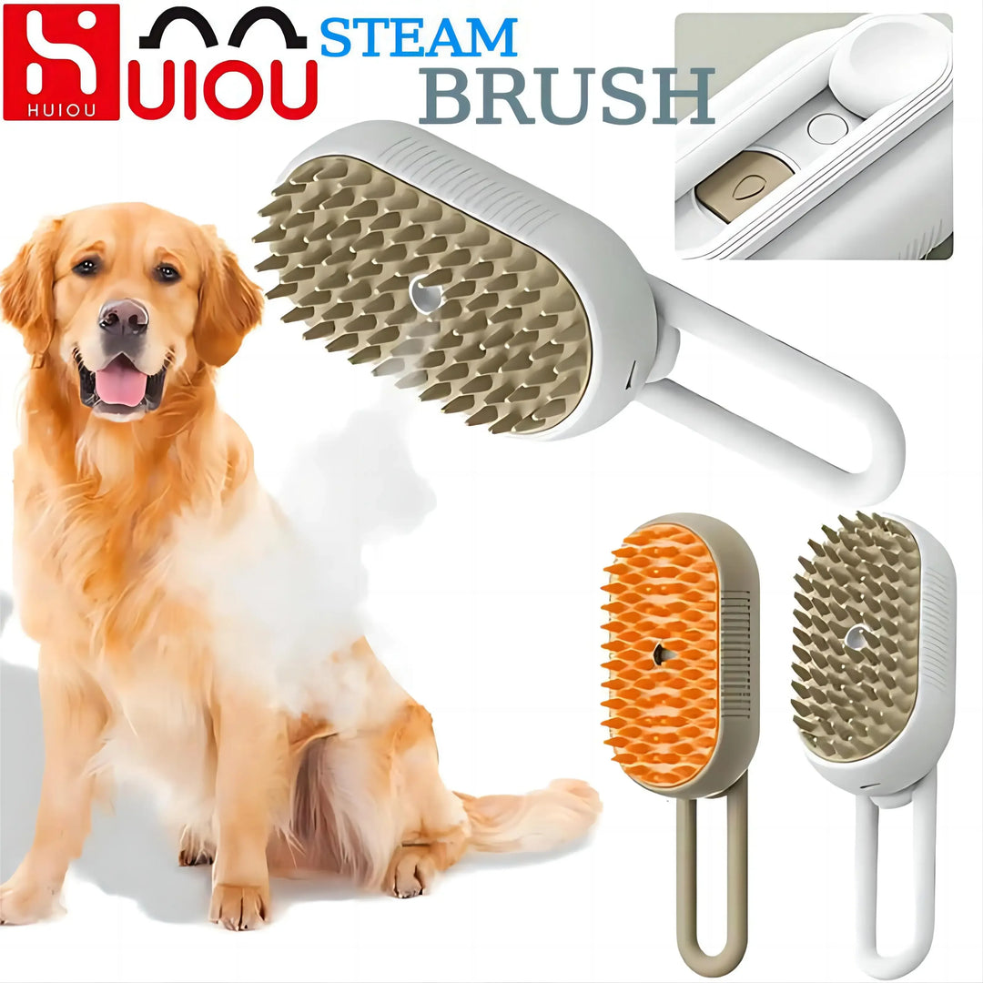 Rechargeable Steam Dog Grooming Brush