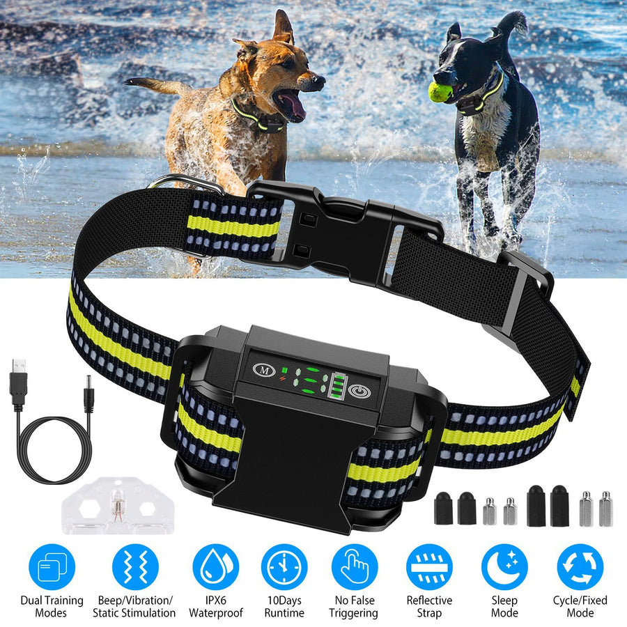 Rechargeable waterproof dog bark control collar