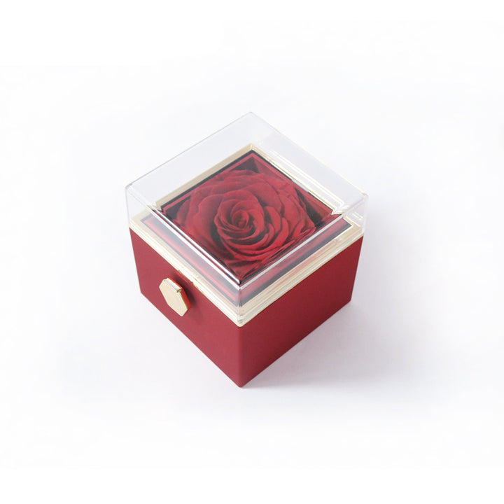 Red Acrylic Ring Box Valentine's Day Proposal Confession