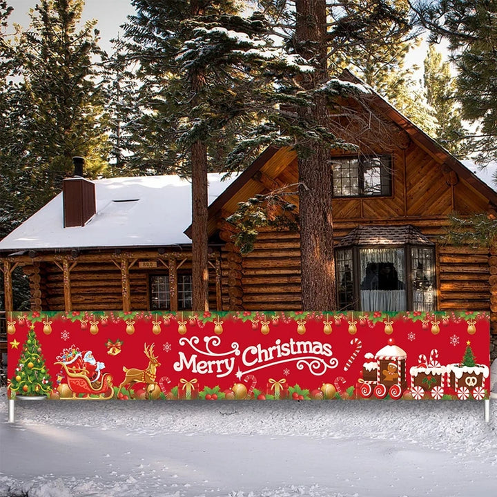 Red & Green Christmas outdoor banner