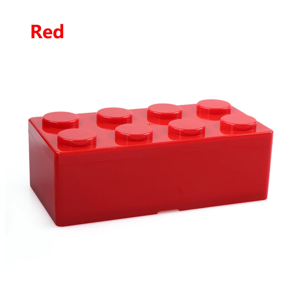 Red Plastic building block shapes