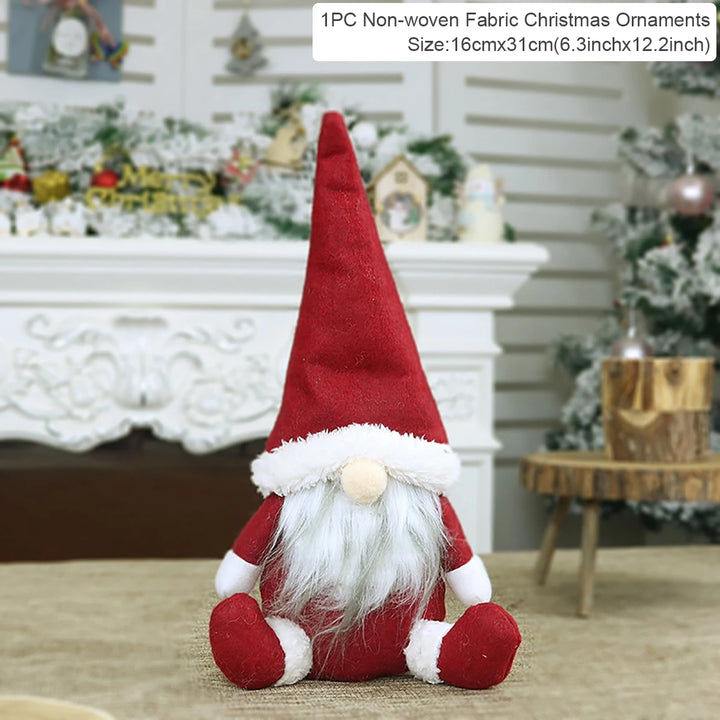 Red and white Christmas gnome ornament