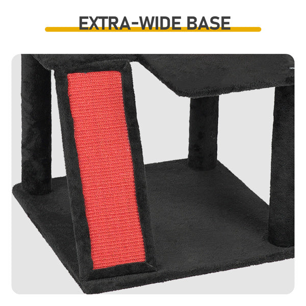 Red black spooky cat furniture