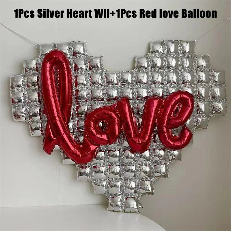 Red foil balloons for love-themed events