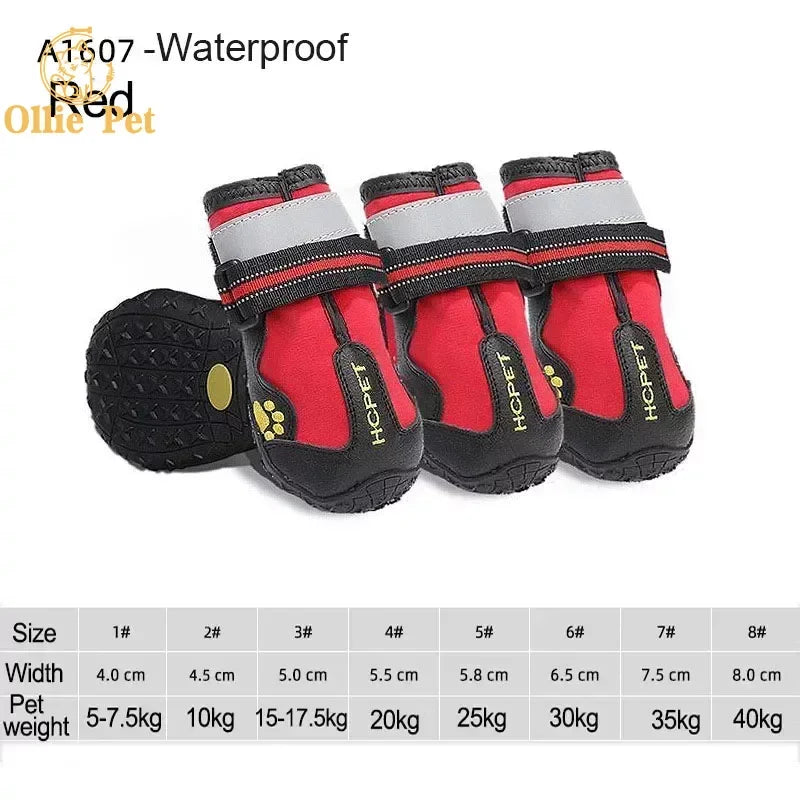 Reflective Waterproof Dog Shoes For Pets