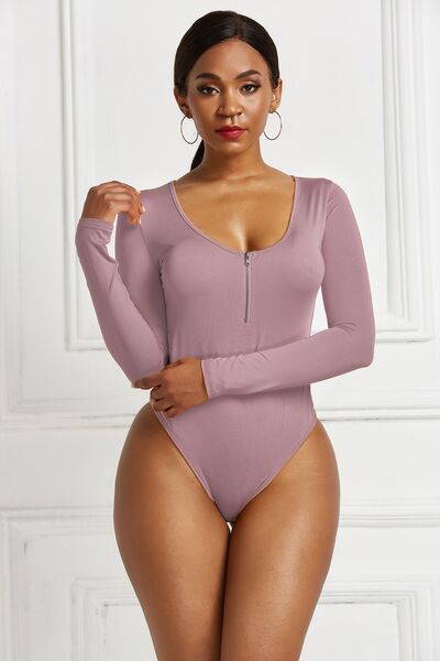 Relaxed Half Zip Bodysuit