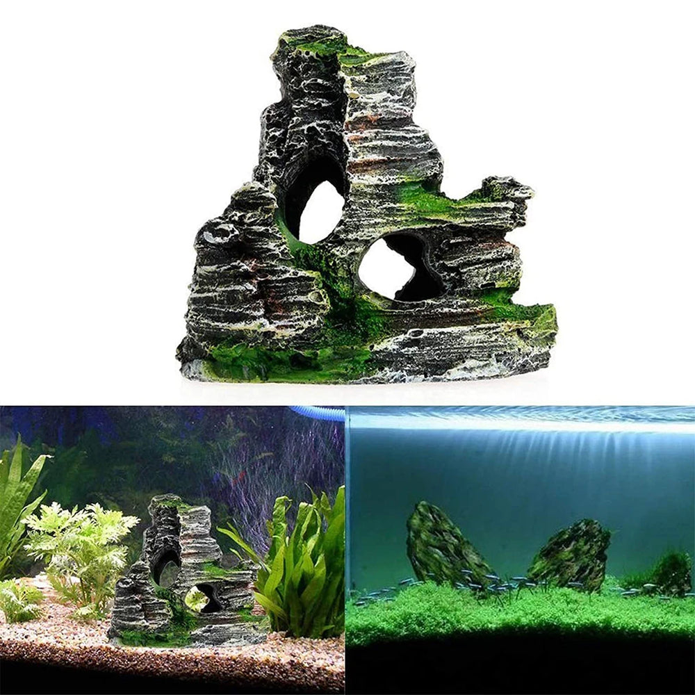 Resin cave for fish tanks