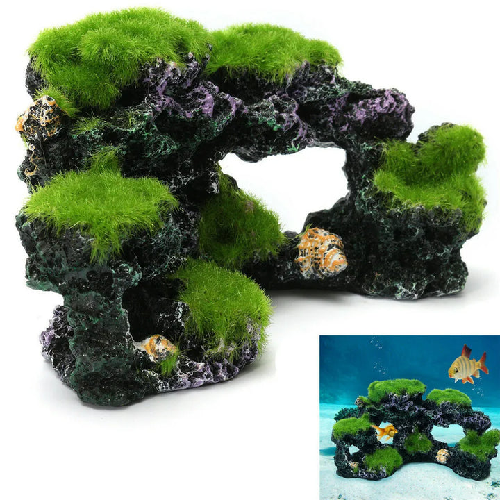 Resin coral reef aquarium ornament