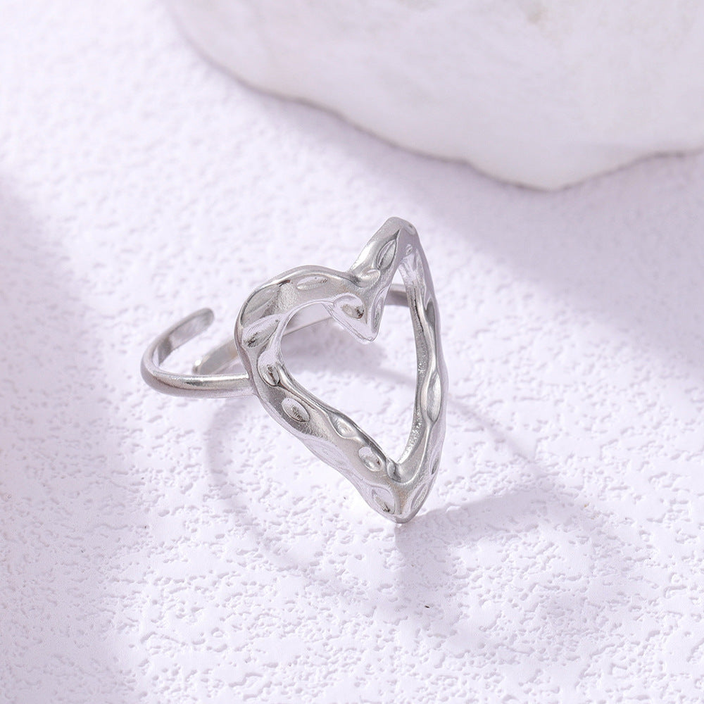 Retro Heart Adjustable Ring